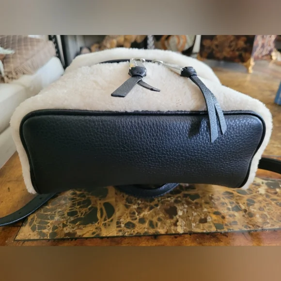 Michael Kors Shearling Backpack in Cream by Michael Kors] - Picture 4 of 8